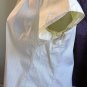GAP STRETCH WOMENS SIZE LARGE YELLOW STRIPE BUTTON SHIRT BLOUSE TOP SHORT SLEEVE