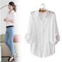 GAP STRETCH WOMENS SIZE LARGE YELLOW STRIPE BUTTON SHIRT BLOUSE TOP SHORT SLEEVE