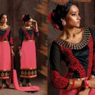 Black Embroidered Pure Cambric Cotton Salwar Kameez
