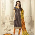 Black and Yellow Chanderi Silk Salwar Kameez