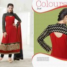Red and Black Georgette Salwar Kameez