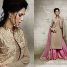 Beige and Pink Georgette Salwar Kameez