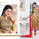 Green Embroidered Georgette Salwar Suit