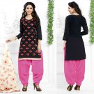 Black Chanderi Cotton Salwar Kameez