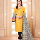 Yellow Traditional Cotton Salwar Kameez