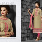 Beige Casual Cotton Salwar Kameez
