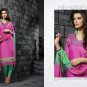 Violet Embroidered Cotton Salwar Kameez