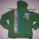 Juniors I Just Don't Listen Green Hoodie Jacket with Rabbit Clothes  Size L EUC