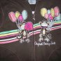 Bobby Jack Brown Jacket  New Monkey Zipper Charm 2 Sided Design Hoodie Small EUC