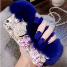 iPhone 6 Plus or iPhone 6s Plus DIY Furry Fur Bling Rhinestone Crystal Elegant Phone Case Cover