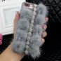 iPhone 7 Plus DIY Furry Fur Bling Rhinestone Crystal Elegant Phone Case Cover