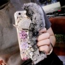 iPhone 7 DIY Furry Fur Bling Rhinestone Crystal Elegant Phone Case Cover