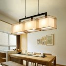 Simple rectangular three heads chandelier pendant lamp