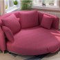 Round fabric sofa bed,functional fabric sofa