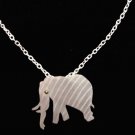 Elephant pendant necklace stripes