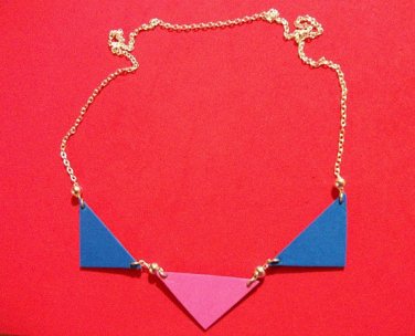 Foamy handmade foam necklace triangles geometric