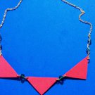 Foamy handmade foam necklace triangles geometric