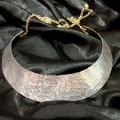 Aluminum hammered choker necklace ancient