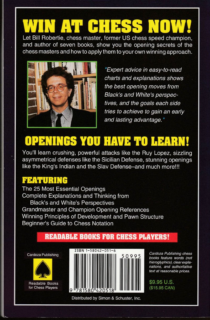 Winning chess openings by bill robertie