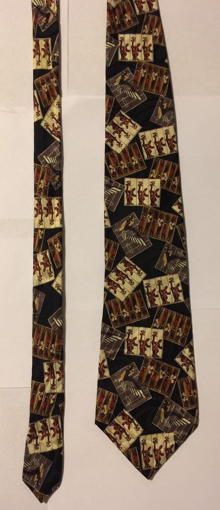 Chaps Ralph Lauren Silk Necktie Music People Design