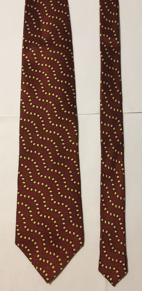Tongue Tied Tom McLellon New York London Dot Pattern Silk Necktie Tie