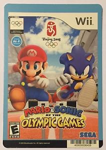 Nintendo Wii Mario & Sonic at the Olympic Games Blockbuster Artwork Display Card
