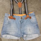 boys denim short w/ suspenders