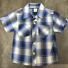 Blue Plaid button up with collar