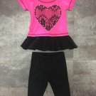 S/S 2pc set with ruffled bottom