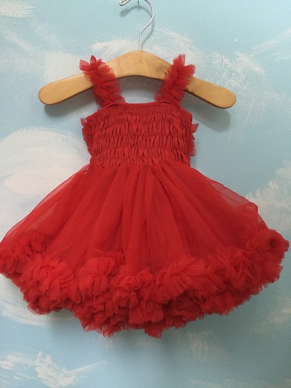 Red Smocked Dress