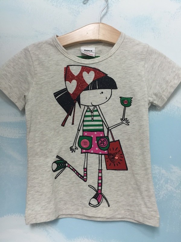 Tee with button detail