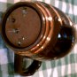 Musical, Glass, Barrel Style, Stein, Rotating Gent Turning to Music