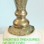 Solid Brass, Marble, Electric, Table Lamp, Vintage, Home Decor