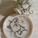 Cup and Saucer Bear and Person Confrontation Robert Mayako Artist