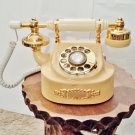 Western Electric French Style White and Gold Vintage Telephone