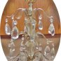 Golden Table Lamp Crystal and Prisms Vintage Electric Light