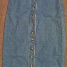 GV Blue Jeans Button Front Denim Skirt, Vintage