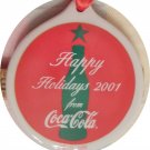 COCA COLA SANTA CLAUS CHRISTMAS ORNAMENT VINTAGE