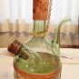 Marine Theme Green Glass Demijohn with Ice Pocket, Vintage