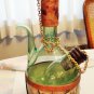 Marine Theme Green Glass Demijohn with Ice Pocket, Vintage