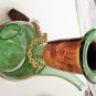 Marine Theme Green Glass Demijohn with Ice Pocket, Vintage