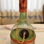 Marine Theme Green Glass Demijohn with Ice Pocket, Vintage