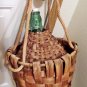 Large Glass Demijohn, Wicker Wrapped, Rope Carrying Hanging Handles