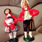 Pair Byers' Choice Christmas Carolers, Holiday Cheer, Christmas Celebration