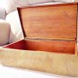 Cedar Lined Asian Metal Display Box, Cigar Box with Etchings, Vintage