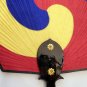 Decorative Handheld Fan, Vintage, Red, Yellow, Blue