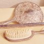 Vintage Grooming Set, Comb, Brush, Mirror, Silverplate, Repousse, Deep Relief Imagery
