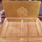 Two Section Glass Playing Card Holder Storage