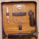 Grooming Toiletries, Twelve Piece Travel Set, Leather Case For Men Grooming Toiletries, Twelve Piece Travel Set, Leather Case For Men