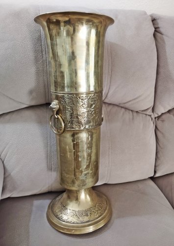 Umbrella Stand, Brass Home Decor, Parasol, Vintage Cane Storage
